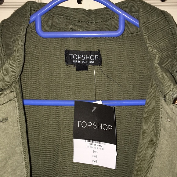 NWT Top shop Ethan Metallic foil jacket Size US4 - Picture 8 of 8